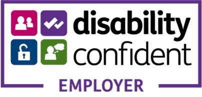 A black and purple sign with text  Description automatically generated